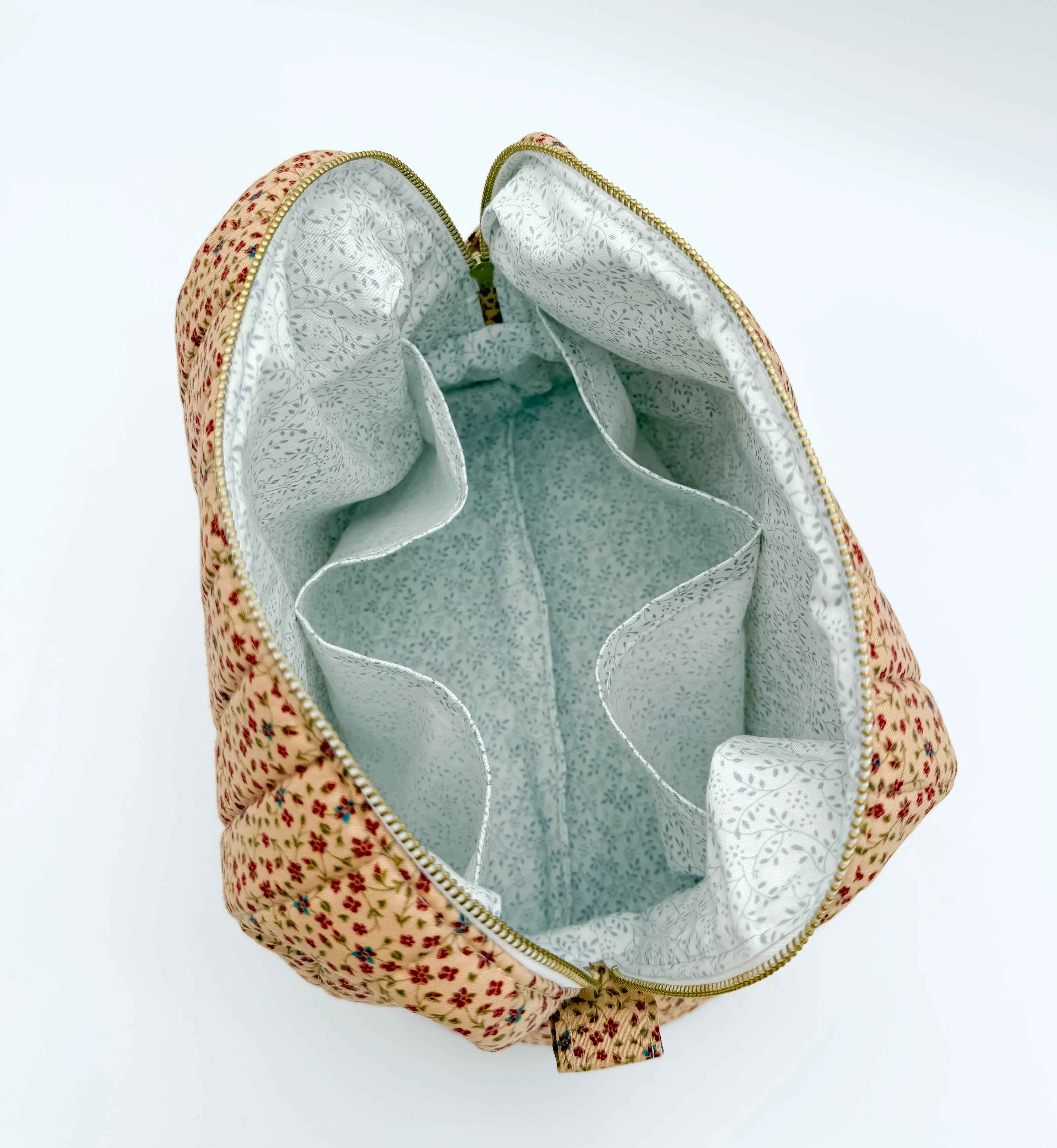 Handmade Vintage Floral Makeup Bags - Boxy Toiletry Bags in Charming Patterns