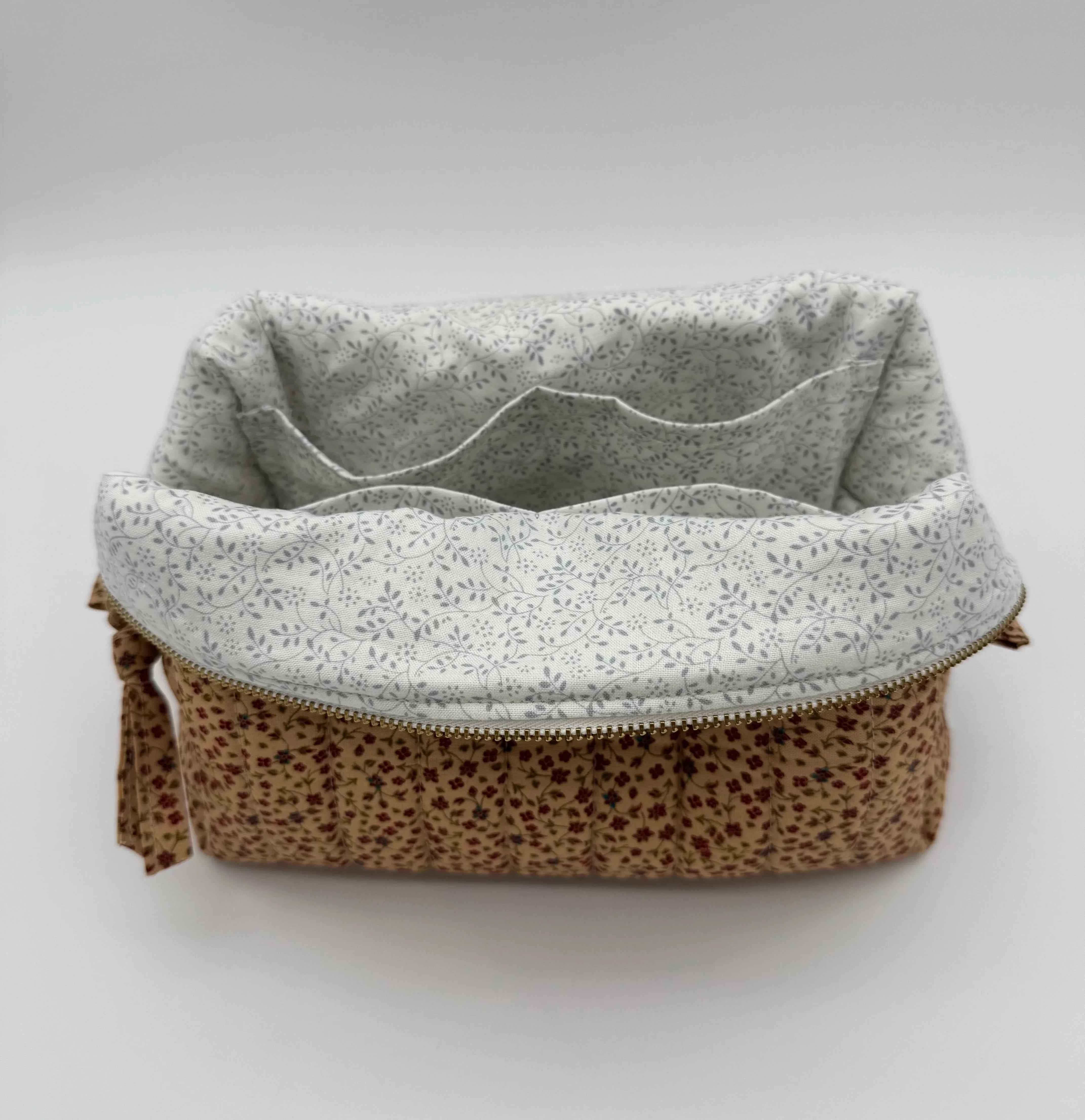 Handmade Vintage Floral Makeup Bags - Boxy Toiletry Bags in Charming Patterns