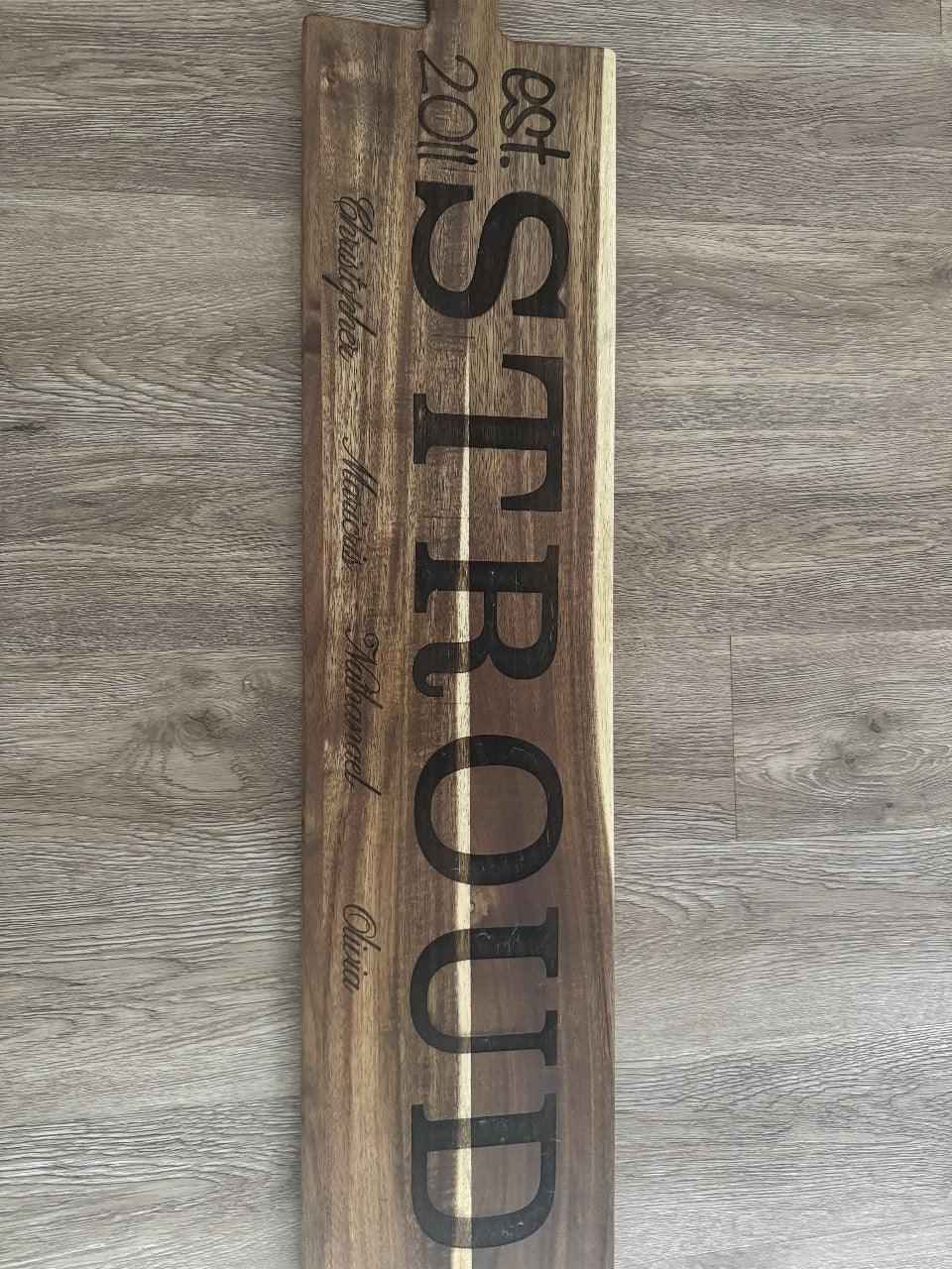 Custom Engraved Charcuterie Board - Personalized Wooden Serving Tray