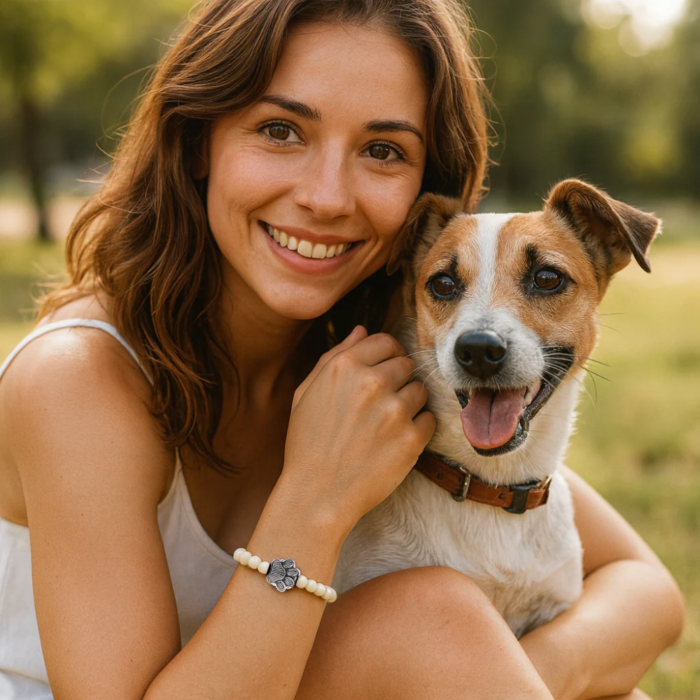 PawZee Snowy Paw Print Charm Bracelet