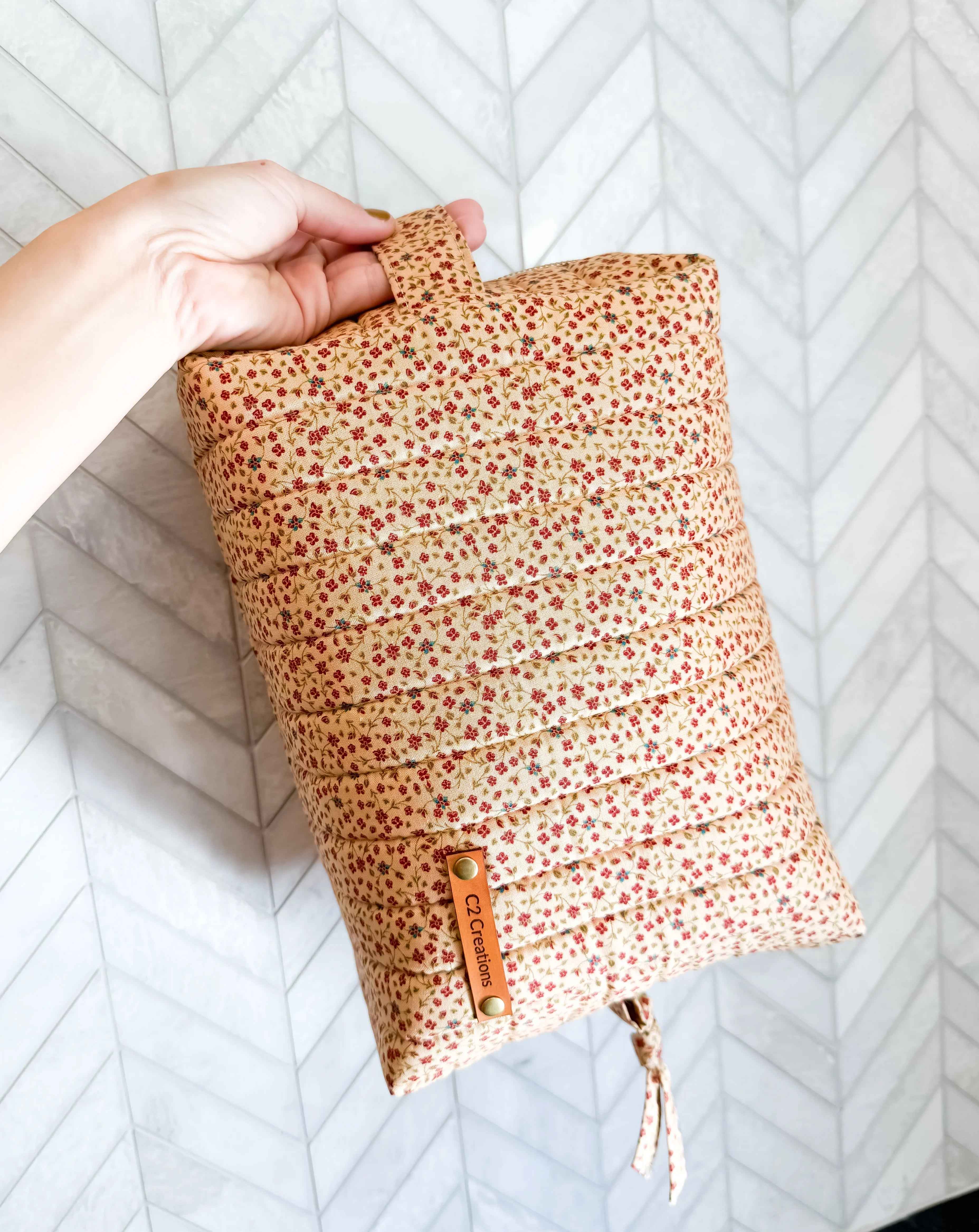 Handmade Vintage Floral Makeup Bags - Boxy Toiletry Bags in Charming Patterns