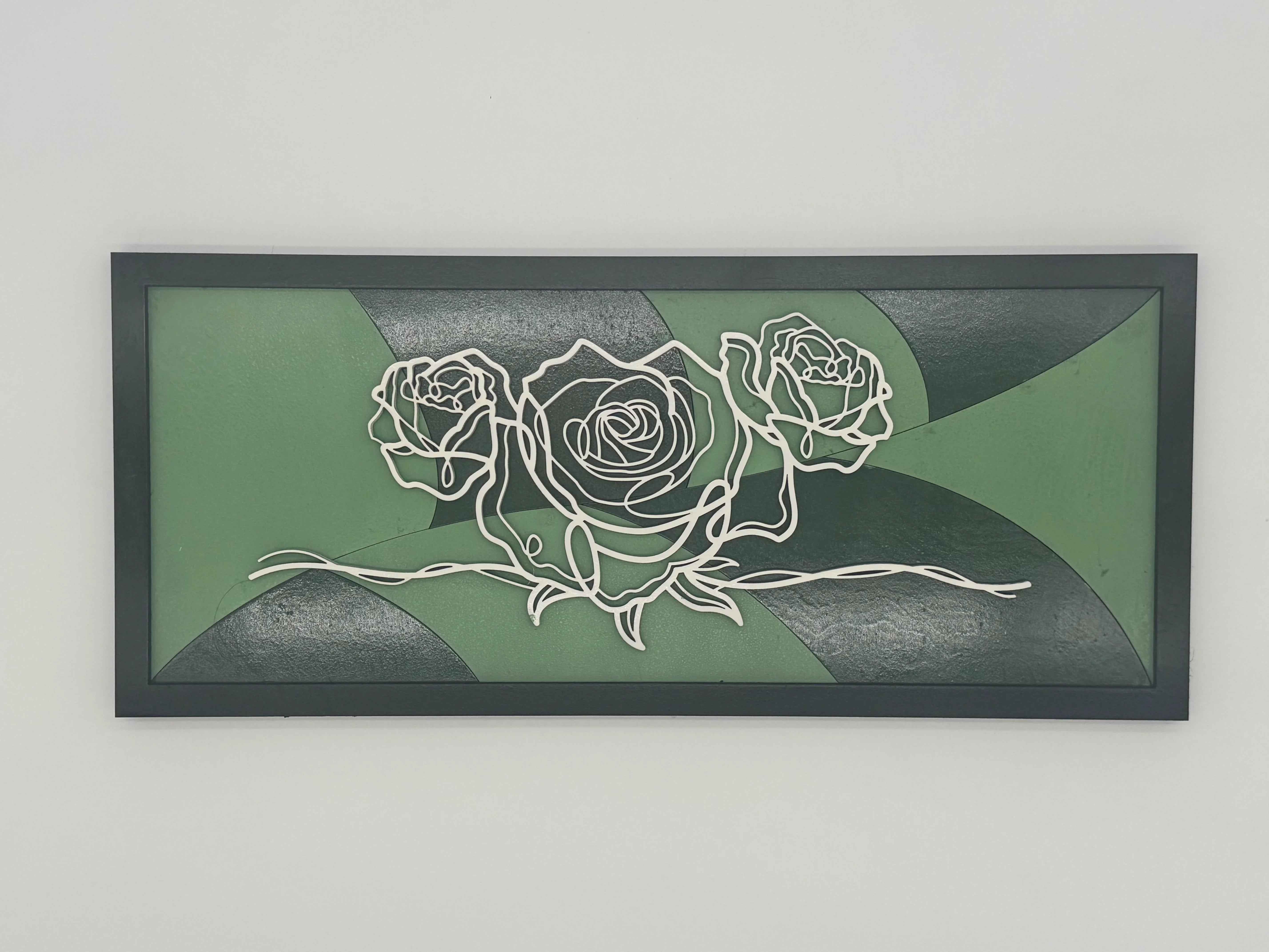 Modern Rose Wall Decor - Elegant Line Art for Contemporary Spaces