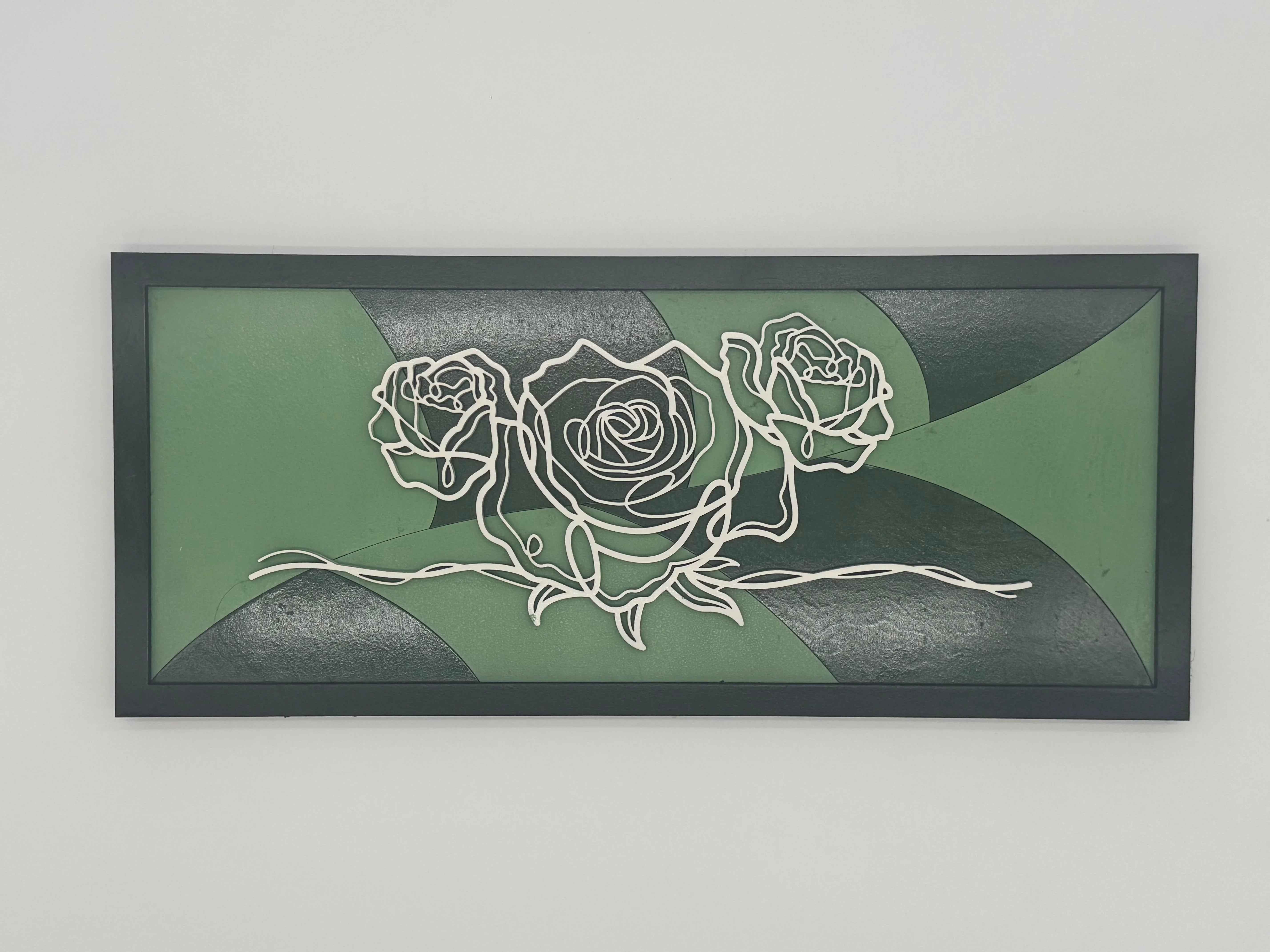 Modern Rose Wall Decor - Elegant Line Art for Contemporary Spaces