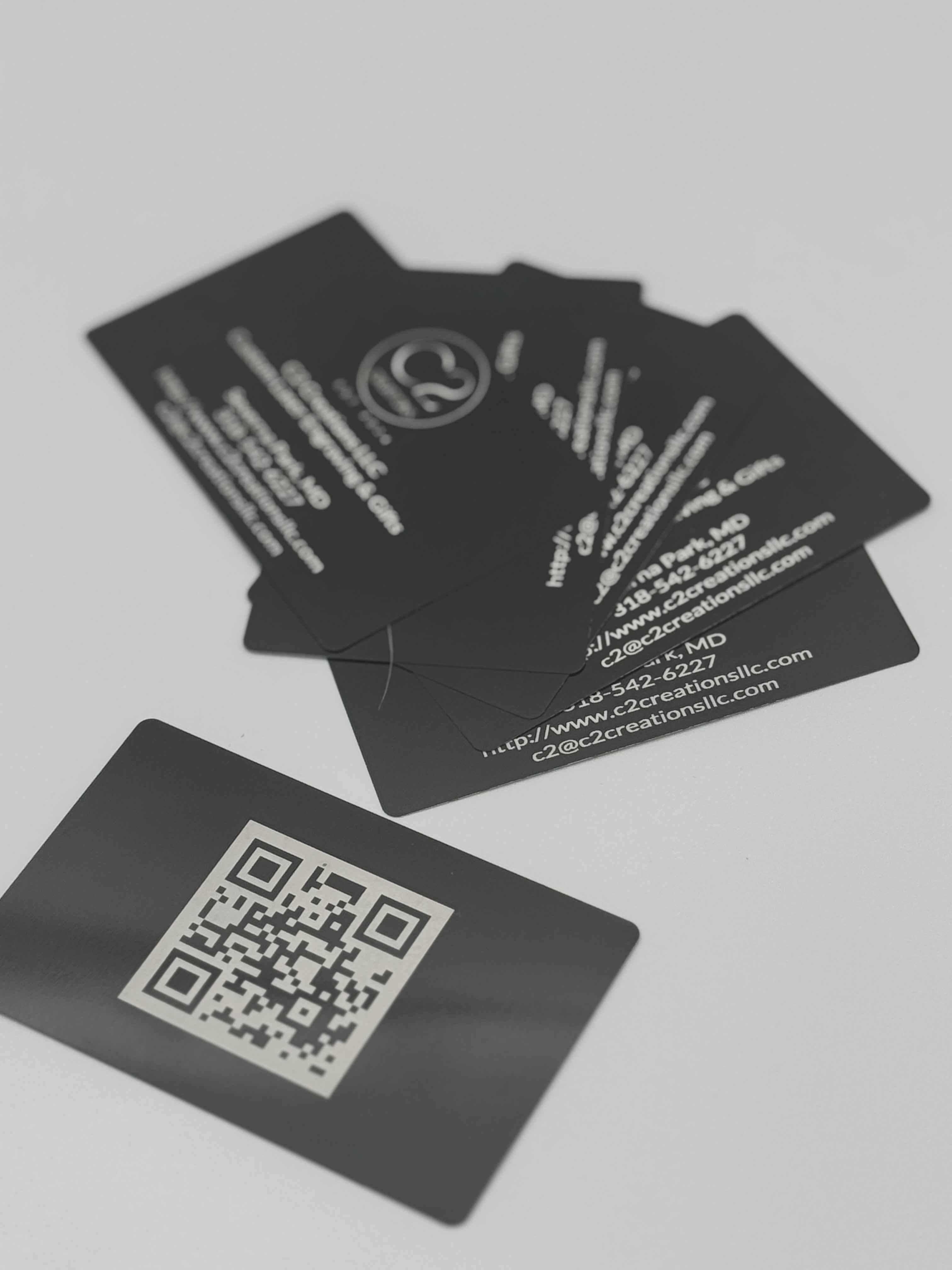 Durable custom metal business cards for brand networking